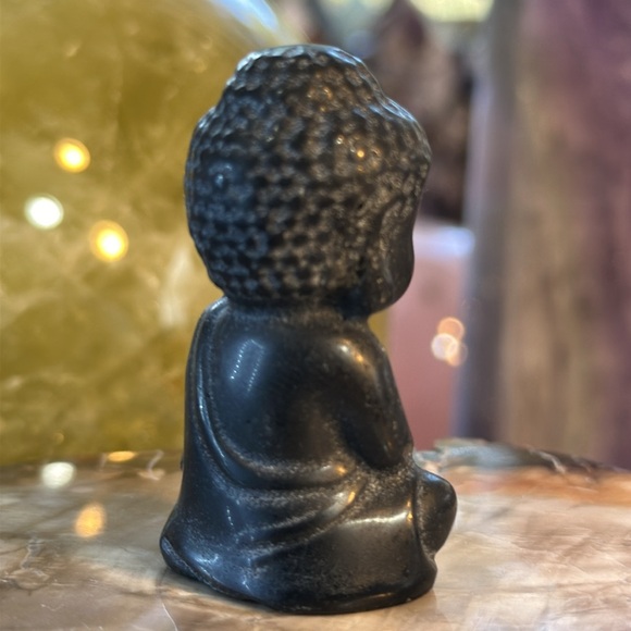 🎄SALE🎄Black Obsidian Baby Buddha Carving! - Picture 4 of 8
